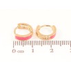 Серьги Xuping Позолота 18K колечки Покраска розовой эмалью ø 11мм фото №2