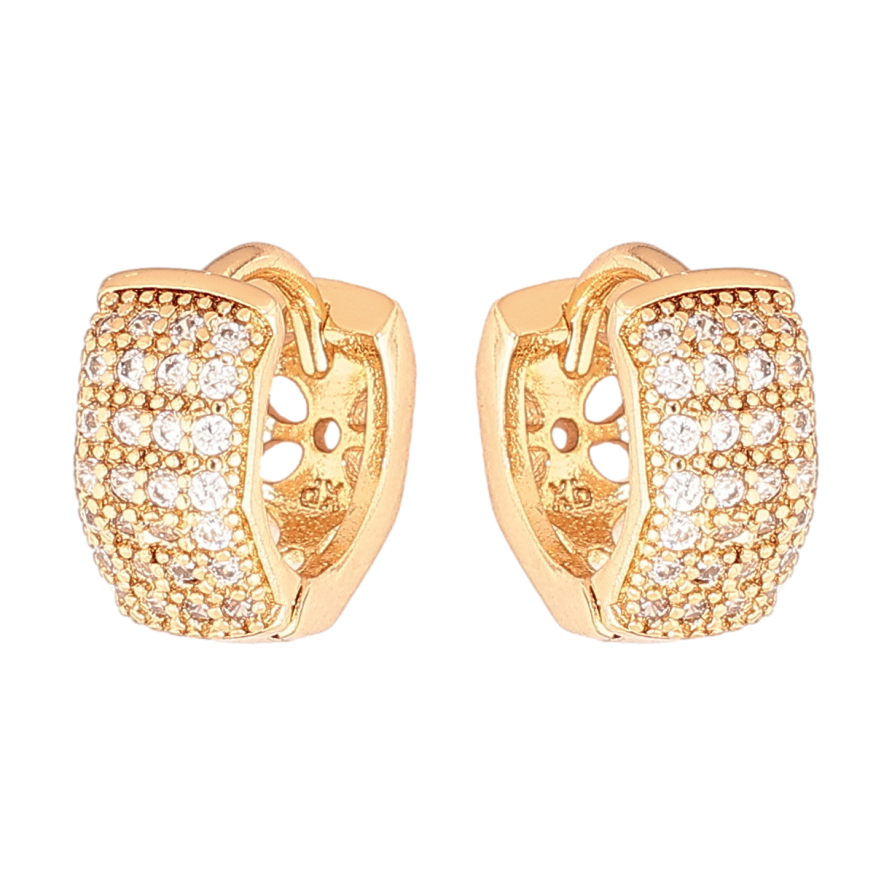 Сережки Xuping Позолота 18K колечка «Інкрустація кристалами» фото №1