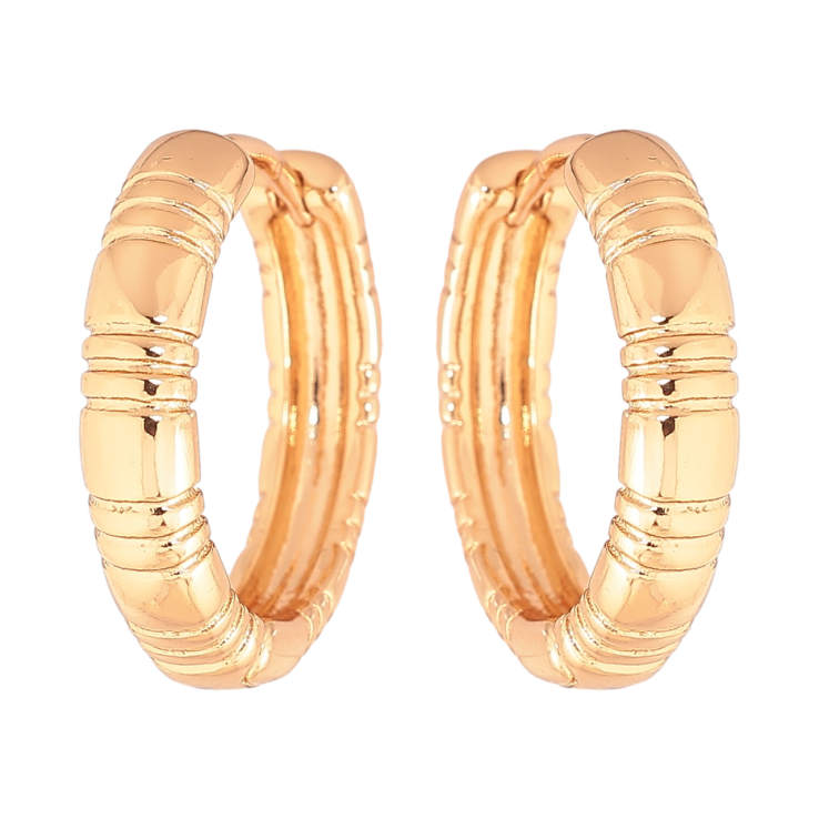 Сережки Xuping Позолота 18K колечка «Декоративний візерунок» фото №9