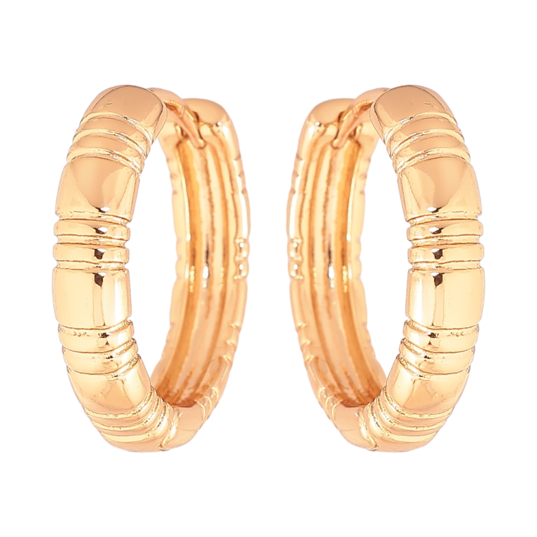 Серьги Xuping Позолота 18K колечки Декоративный узор фото №1