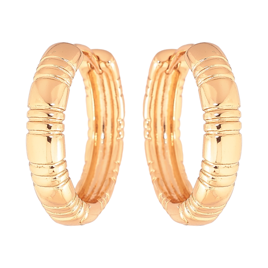 Сережки Xuping Позолота 18K колечка «Декоративний візерунок» фото №1