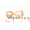 Сережки Xuping Позолота 18K колечка «Вісімки з кристалами» фото №2