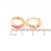 Серьги Xuping Позолота 18K колечки Покраска розовой эмалью ø 14мм фото №2