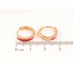 Сережки Xuping Позолота 18K колечка «Пофарбовані червоною емаллю» ø 14мм фото №2