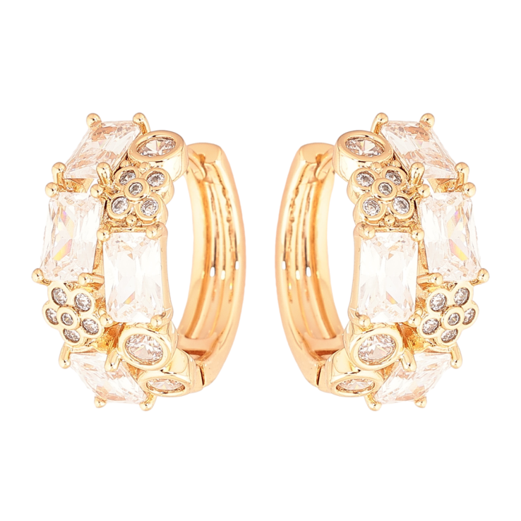 Сережки Xuping Позолота 18K колечка «Інкрустація кристалами» фото №23