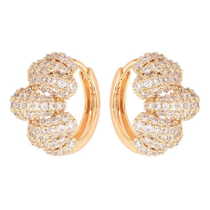 Сережки Xuping Позолота 18K колечка «Інкрустація кристалами» фото №23