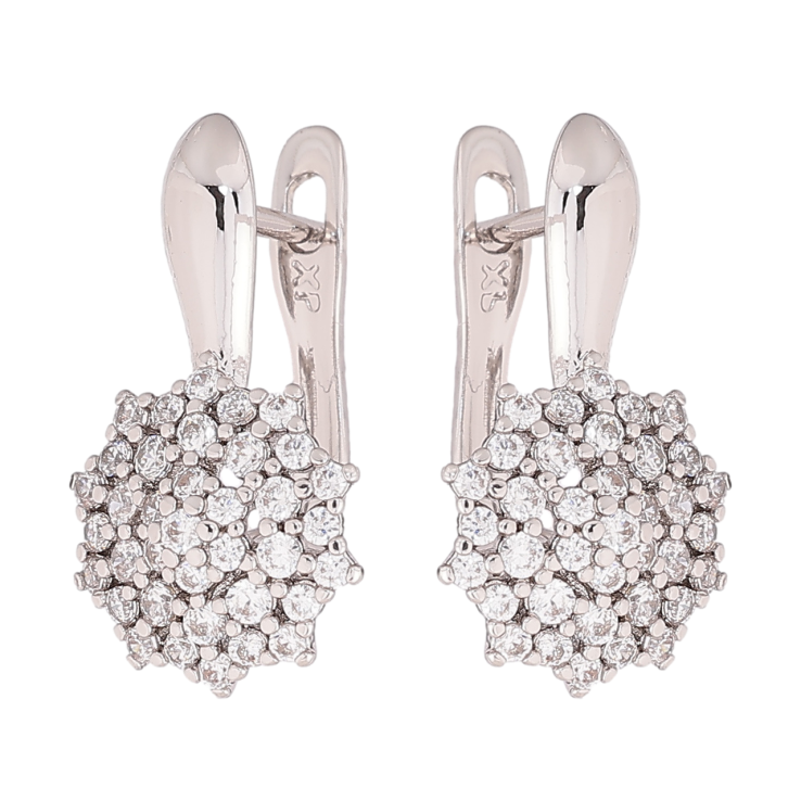 Серьги Xuping Родий английский замок Инкрустация кристаллами фото №16