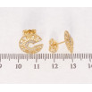 Сережки Xuping Позолота 18K пусети Декоративні ажурні колечка з цирконієм ø 13мм фото №2