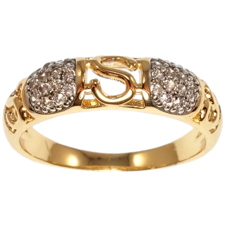 Кольцо Xuping Позолота 18K+Родий Декоративный орнамент с цирконием фото №1