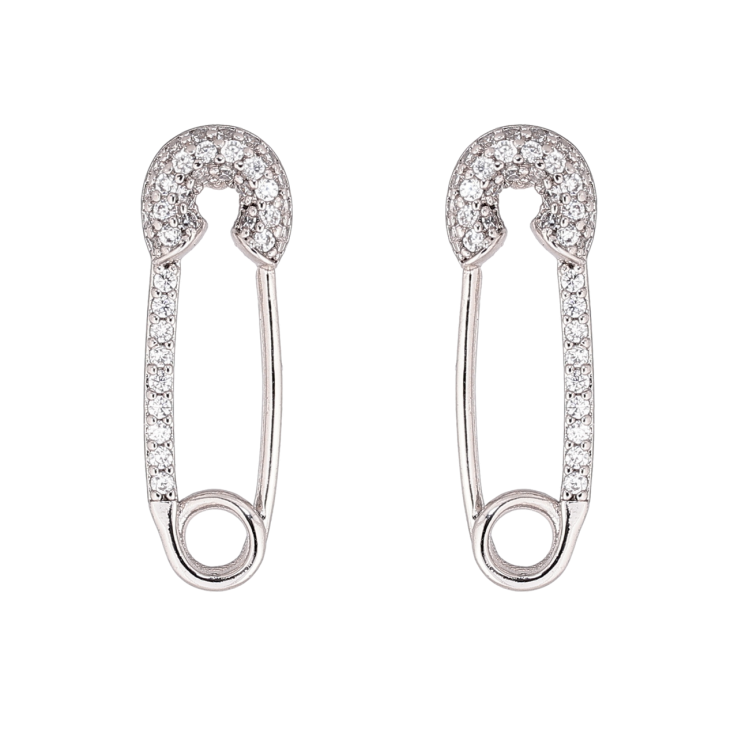 Серьги Xuping цвет Родий пусеты Булавки с кристаллами фото №16