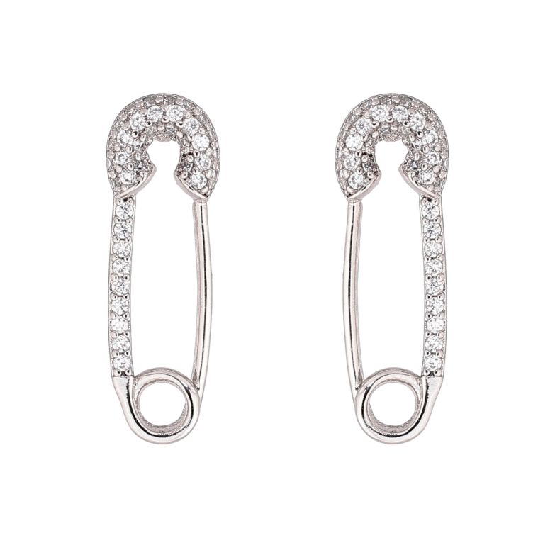 Сережки Xuping колір Родій пусети Шпильки з кристалами фото №1