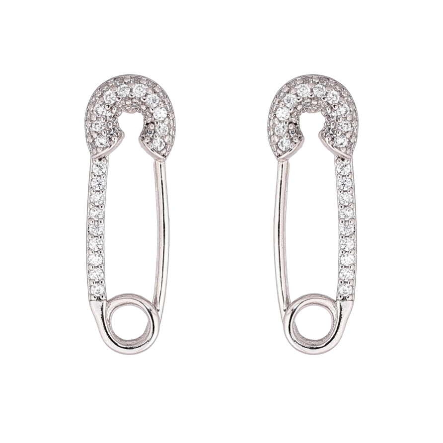 Серьги Xuping цвет Родий пусеты Булавки с кристаллами фото №1