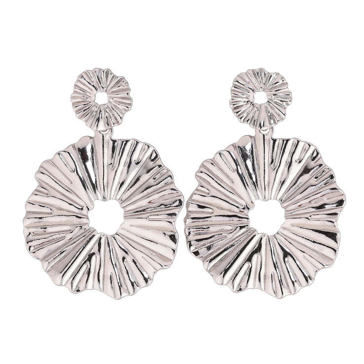 Сережки Xuping колір Родій пусети Декоративні фото №8