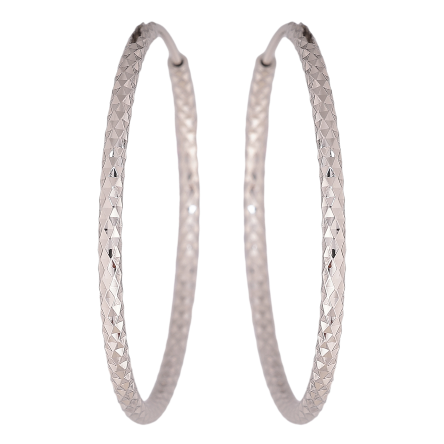 Сережки Xuping колір Родій кільця (конго) Декоративний візерунок ø 3.8см фото №1 Сережки Xuping колір Родій кільця (конго) Декоративний візерунок ø 3.8см фото №1