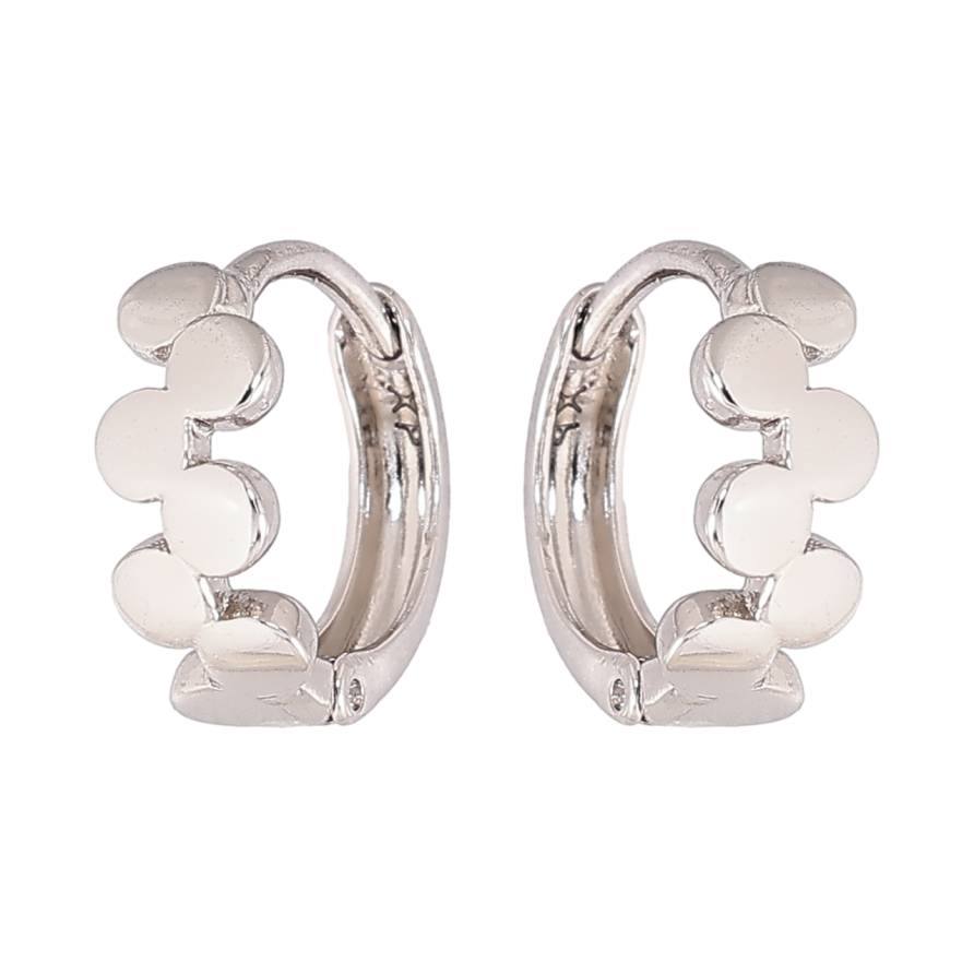 Сережки Xuping колір Родій колечка Декоративний візерунок фото №1 Сережки Xuping колір Родій колечка Декоративний візерунок фото №1