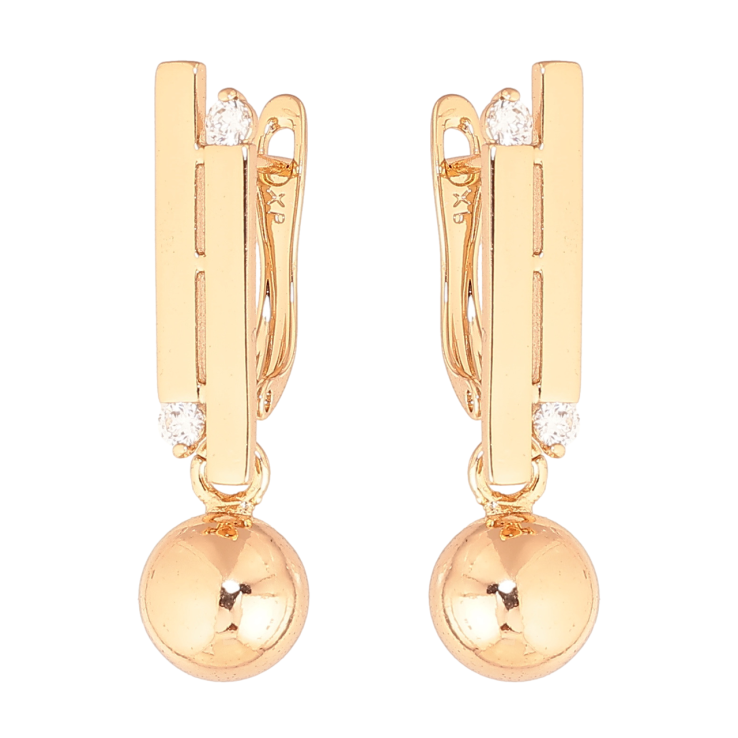 Сережки Xuping колір Позолота 18K англійський замок Декоративні підвіски фото №19