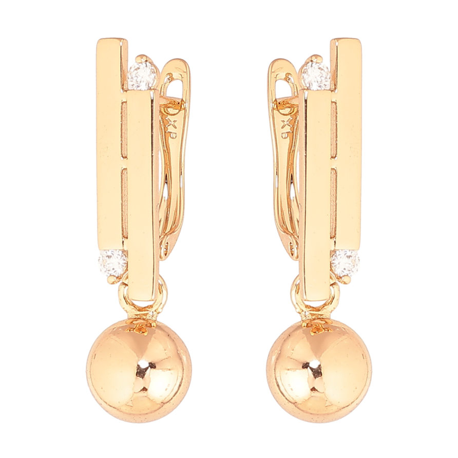 Сережки Xuping колір Позолота 18K англійський замок Декоративні підвіски фото №1