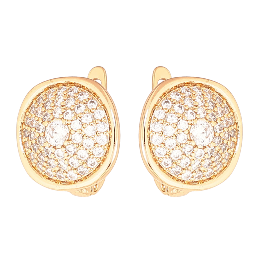 Серьги Xuping цвет Позолота 18K английский замок Инкрустация кристаллами фото №1