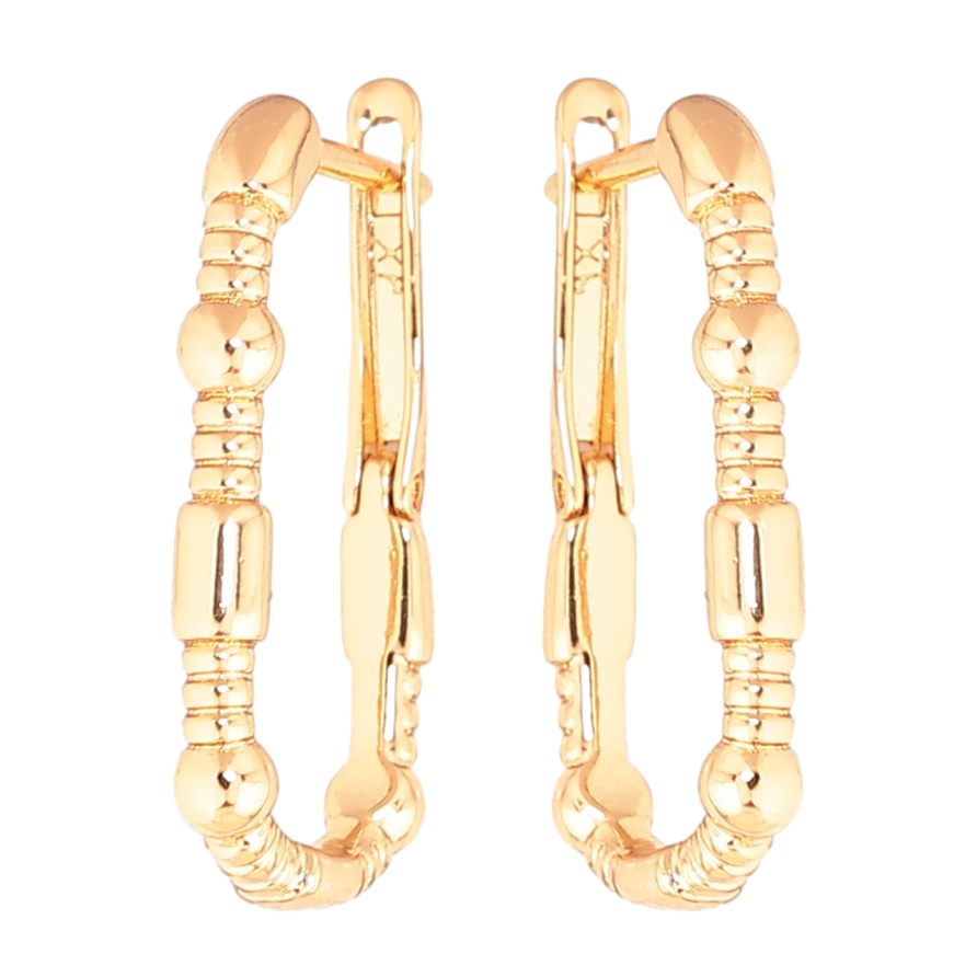 Сережки Xuping колір Позолота 18K англійський замок Декоративний візерунок фото №1 Сережки Xuping колір Позолота 18K англійський замок Декоративний візерунок фото №1