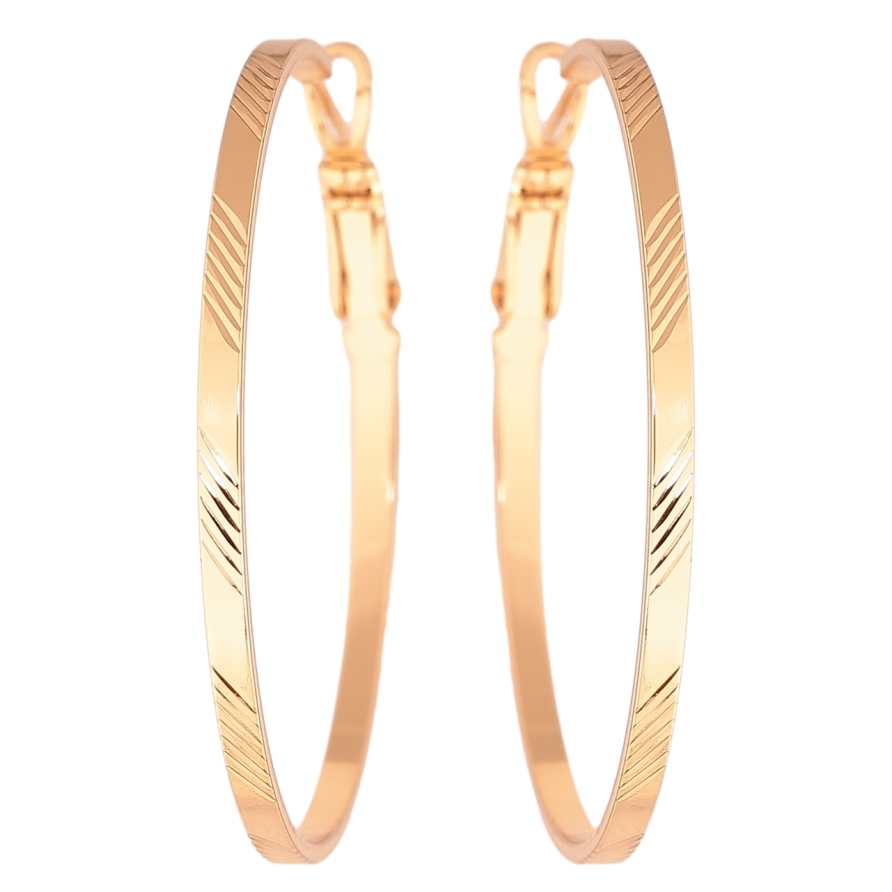 Серьги Xuping цвет Позолота 18K кольца (конго) Декоративный узор ø 4см фото №1 Серьги Xuping цвет Позолота 18K кольца (конго) Декоративный узор ø 4см фото №1