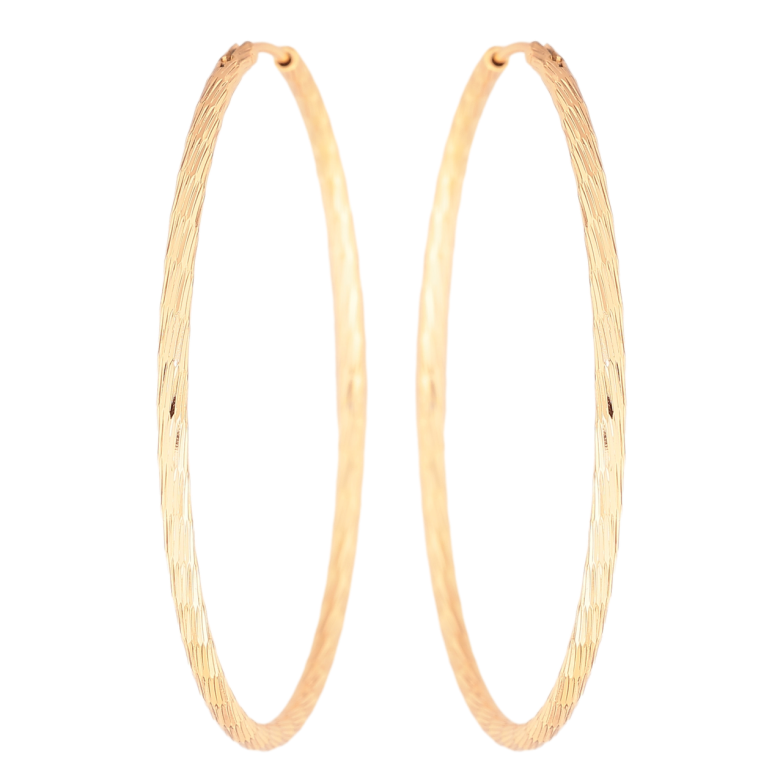 Сережки Xuping колір Позолота 18K кільця (конго) Декоративний візерунок ø 5см фото №1 Сережки Xuping колір Позолота 18K кільця (конго) Декоративний візерунок ø 5см фото №1