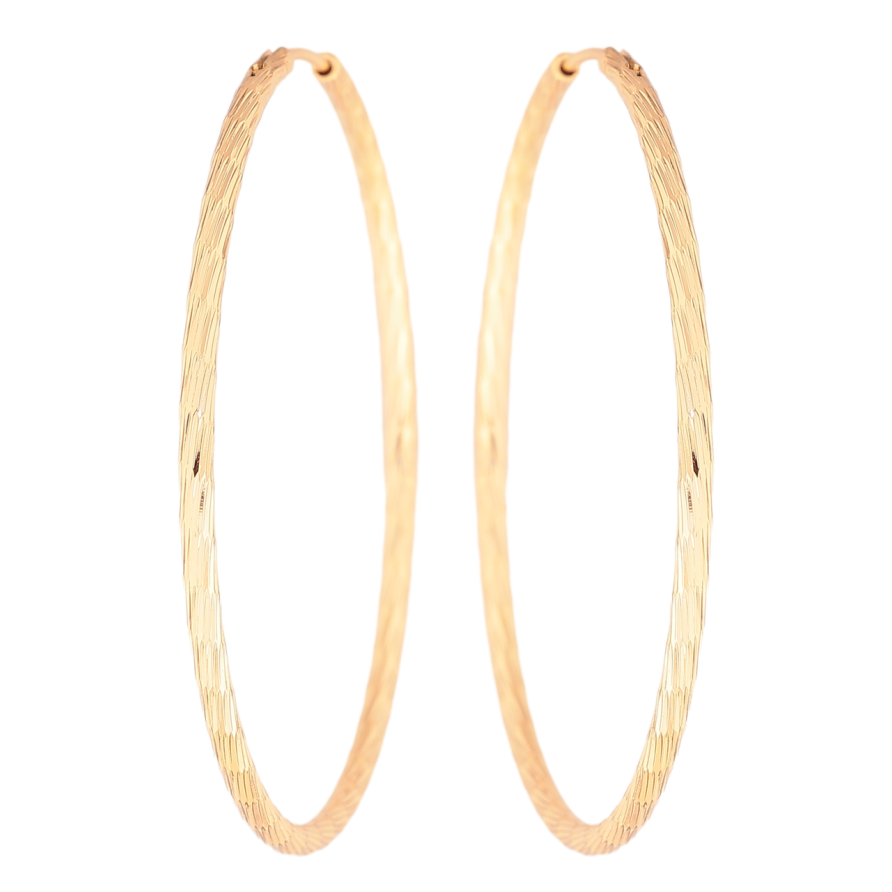 Сережки Xuping колір Позолота 18K кільця (конго) Декоративний візерунок ø 5см фото №1 Сережки Xuping колір Позолота 18K кільця (конго) Декоративний візерунок ø 5см фото №1