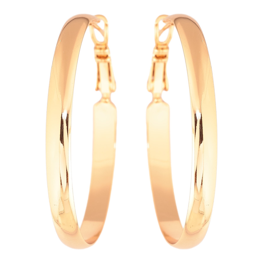 Сережки Xuping колір Позолота 18K кільця (конго) Класика ø 4см фото №1