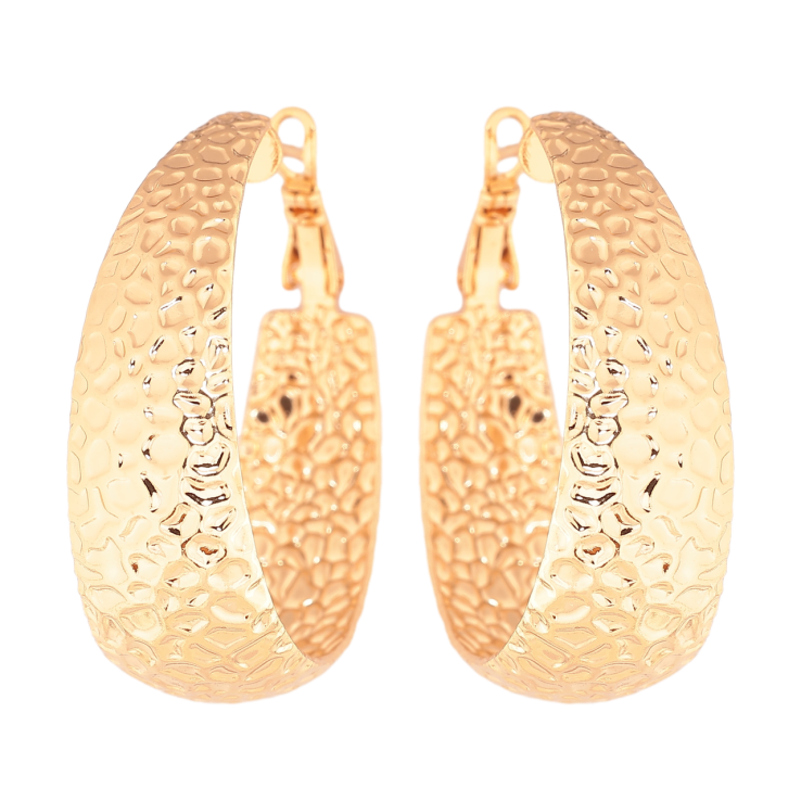 Серьги Xuping цвет Позолота 18K кольца (конго) Декоративный узор ø 3,5см фото №13