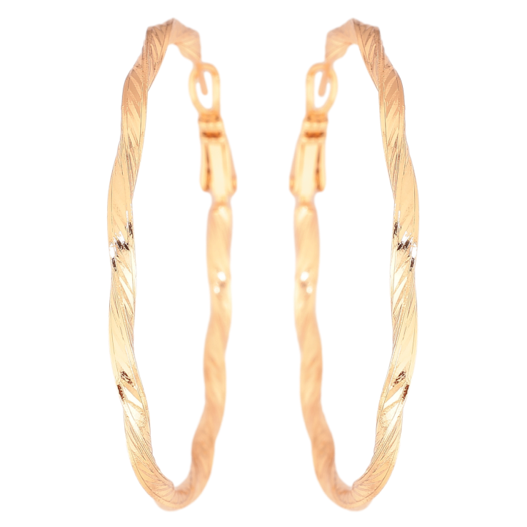 Серьги Xuping цвет Позолота 18K кольца (конго) Декоративный узор ø 5см фото №7 Серьги Xuping цвет Позолота 18K кольца (конго) Декоративный узор ø 5см фото №7