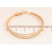 Серьги Xuping цвет Позолота 18K кольца (конго) Тройные с узором ø 4см фото №2 Серьги Xuping цвет Позолота 18K кольца (конго) Тройные с узором ø 4см фото №2