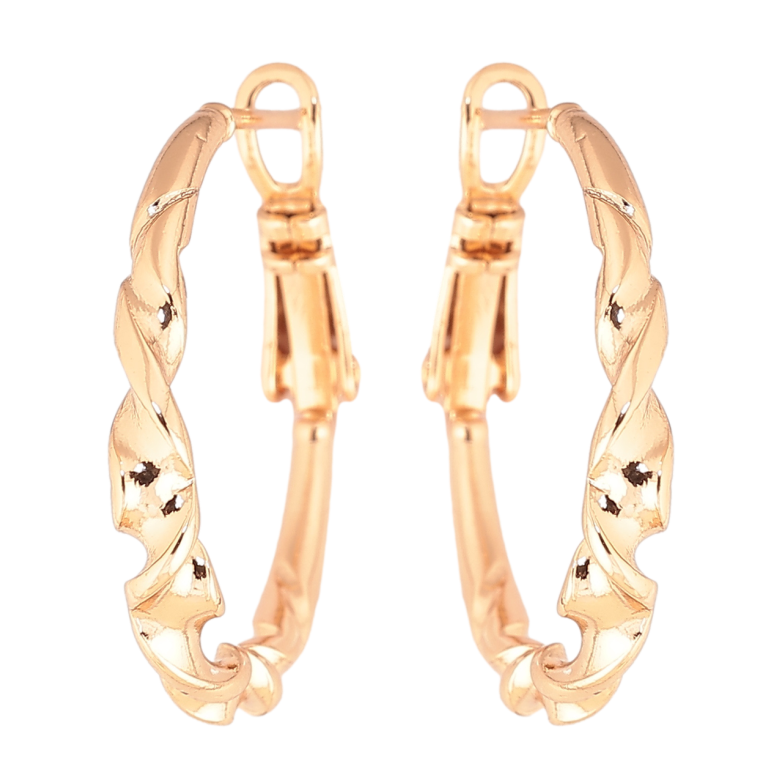 Серьги Xuping цвет Позолота 18K кольца (конго) Декоративный узор ø 2.5см фото №1 Серьги Xuping цвет Позолота 18K кольца (конго) Декоративный узор ø 2.5см фото №1