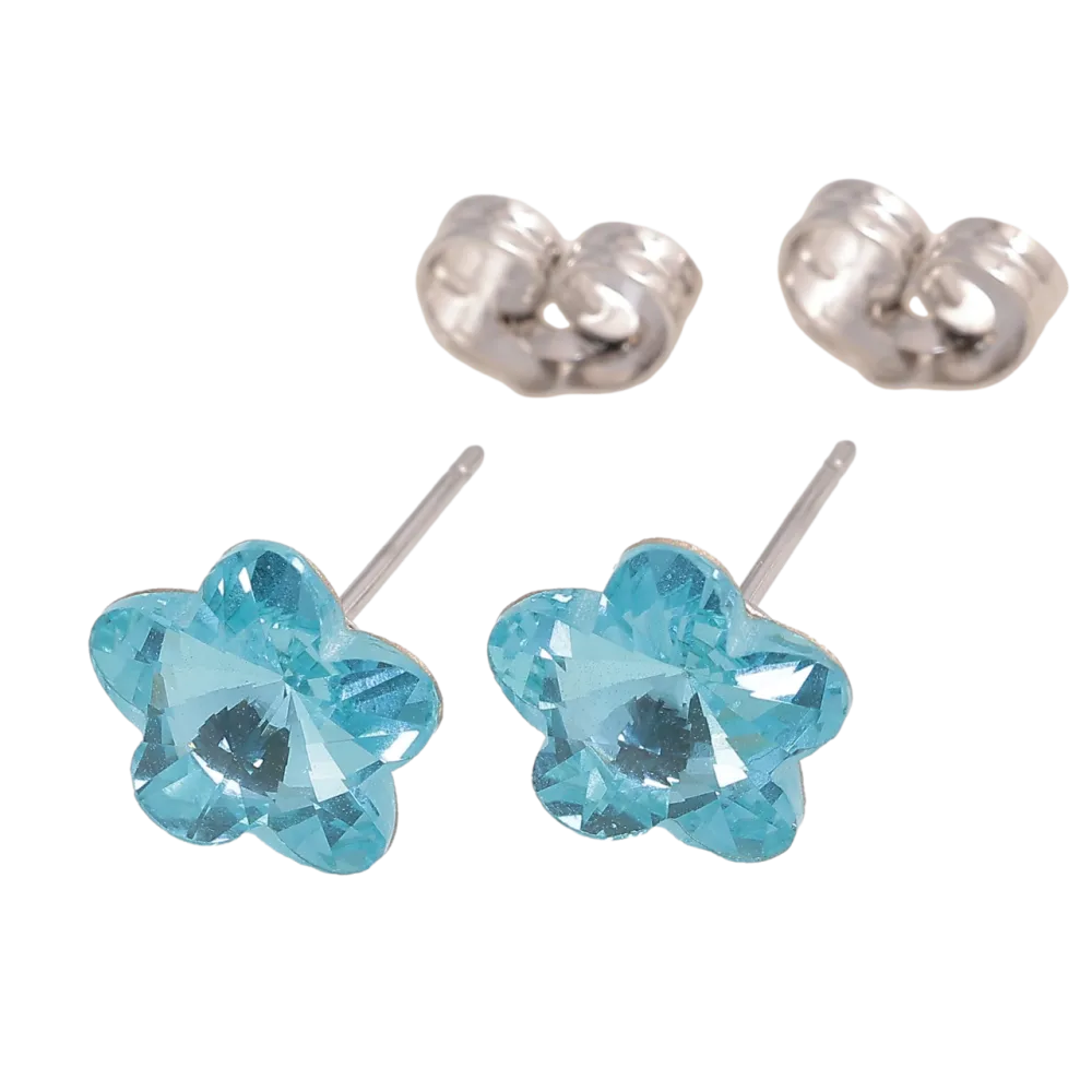 СережкиXupingколірРодійзкристаламиSwarovskiпусетиКристальніквіточкиAquamarine