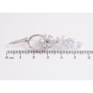 Сережки Xuping колір Родій з кристалами Swarovski французький замок Підвіски з кристалами Shimmer фото №2