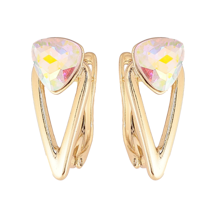 Серьги Xuping цвет Позолота 14K с кристаллами Swarovski английский замок Узор с кристаллами АВ фото №16 Серьги Xuping цвет Позолота 14K с кристаллами Swarovski английский замок Узор с кристаллами АВ фото №16