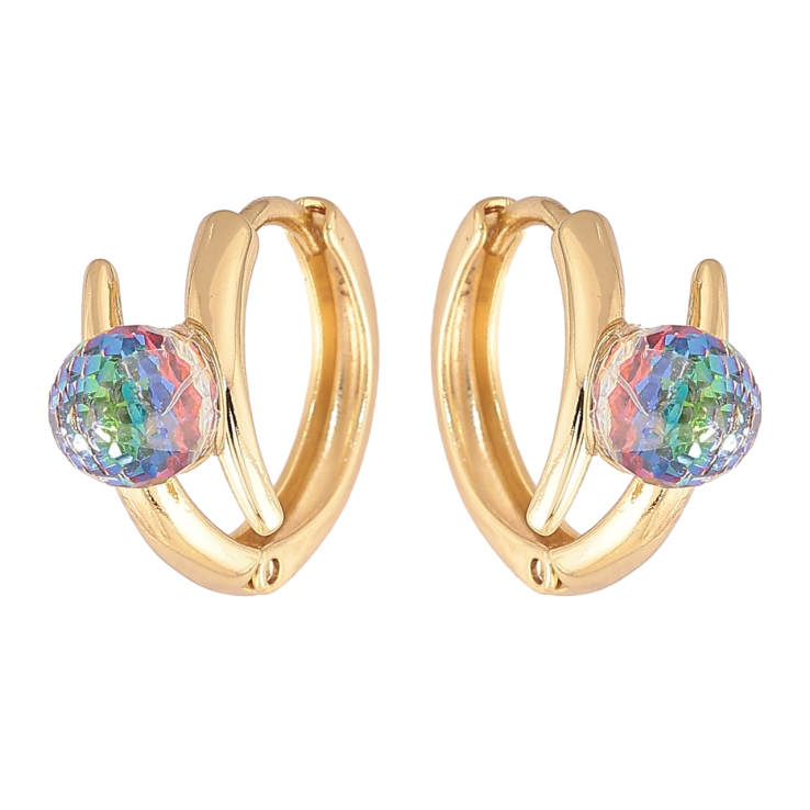 Серьги Xuping цвет Позолота 14K с кристаллами Swarovski колечки Узор с кристальными шариками Vitrail Medium фото №17 Серьги Xuping цвет Позолота 14K с кристаллами Swarovski колечки Узор с кристальными шариками Vitrail Medium фото №17