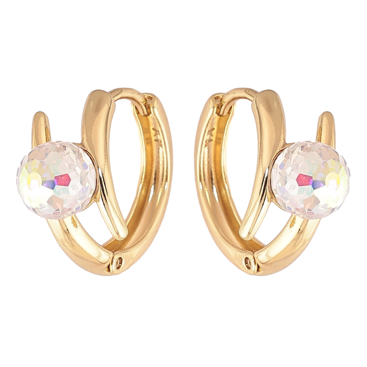 Серьги Xuping цвет Позолота 14K с кристаллами Swarovski колечки Узор с кристальными шариками Shimmer фото №19 Серьги Xuping цвет Позолота 14K с кристаллами Swarovski колечки Узор с кристальными шариками Shimmer фото №19