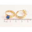 Сережки Xuping колір Позолота 14K з кристалами Swarovski колечка Візерунок з кристальними кульками Bermuda Blue фото №2 Сережки Xuping колір Позолота 14K з кристалами Swarovski колечка Візерунок з кристальними кульками Bermuda Blue фото №2