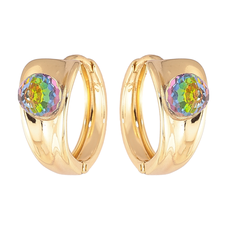 Серьги Xuping цвет Позолота 14K с кристаллами Swarovski колечки Узор с кристальными шариками Vitrail Medium фото №18 Серьги Xuping цвет Позолота 14K с кристаллами Swarovski колечки Узор с кристальными шариками Vitrail Medium фото №18