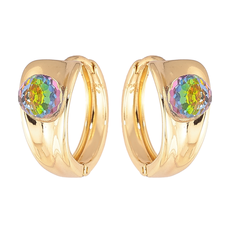 Серьги Xuping цвет Позолота 14K с кристаллами Swarovski колечки Узор с кристальными шариками Vitrail Medium фото №1 Серьги Xuping цвет Позолота 14K с кристаллами Swarovski колечки Узор с кристальными шариками Vitrail Medium фото №1