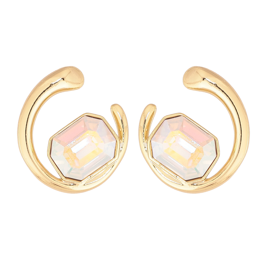 Серьги Xuping цвет Позолота 14K с кристаллами Swarovski пусеты Узор с кристаллами АВ фото №1 Серьги Xuping цвет Позолота 14K с кристаллами Swarovski пусеты Узор с кристаллами АВ фото №1