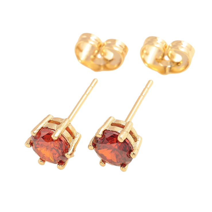 Сережки Xuping Позолота 14K пусети Червоні кристали в 6-ти крапановій оправі ø 6мм фото №13 Сережки Xuping Позолота 14K пусети Червоні кристали в 6-ти крапановій оправі ø 6мм фото №13