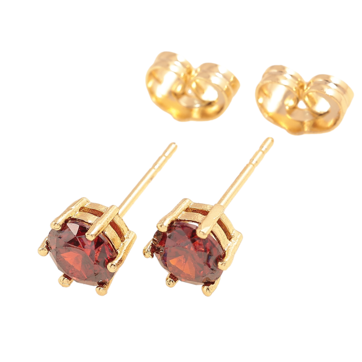 Сережки Xuping Позолота 14K пусети Темно-червоні кристали в 6-ти крапановій оправі ø 6мм фото №14 Сережки Xuping Позолота 14K пусети Темно-червоні кристали в 6-ти крапановій оправі ø 6мм фото №14