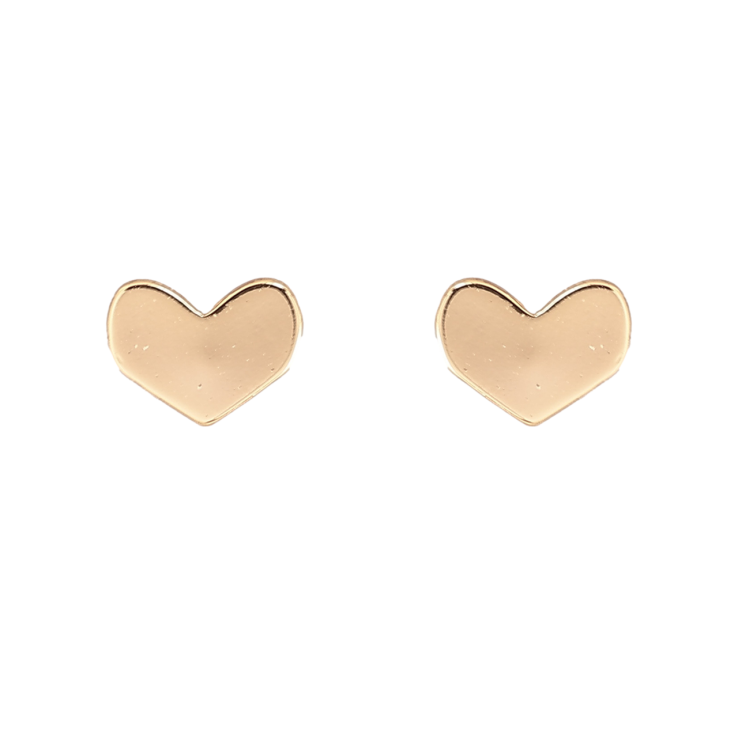 Серьги Xuping цвет Позолота 14K пусеты Сердечки фото №2