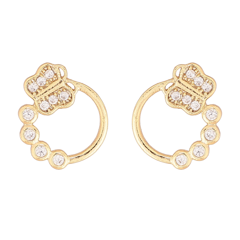 Серьги Xuping цвет Позолота 14K пусеты Колечки с бабочками фото №1 Серьги Xuping цвет Позолота 14K пусеты Колечки с бабочками фото №1