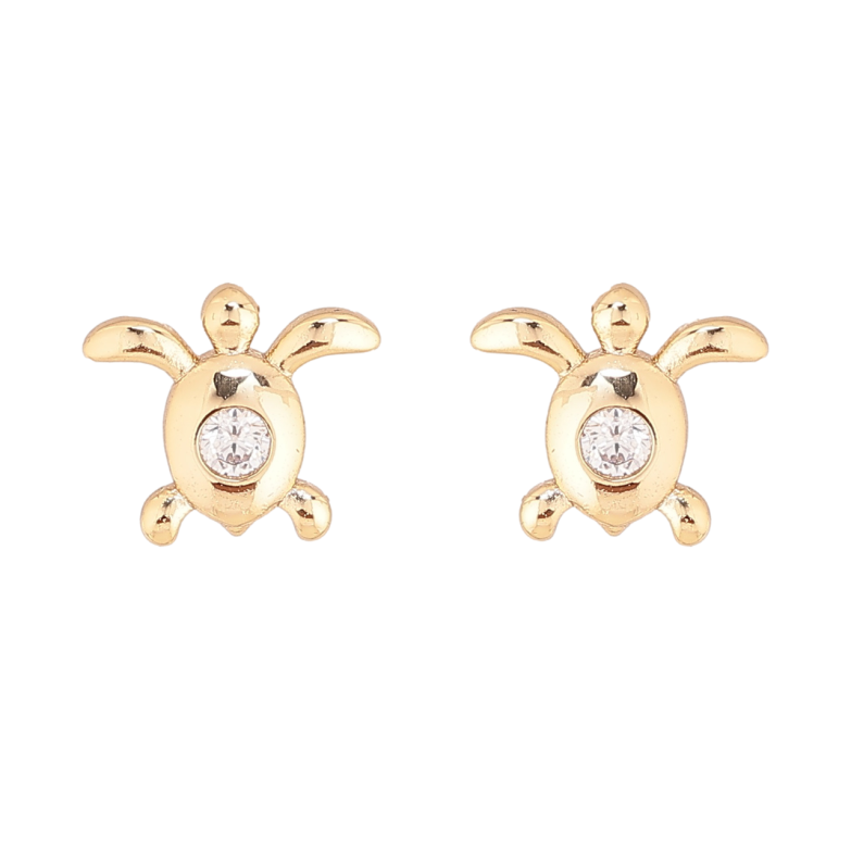 Серьги Xuping цвет Позолота 14K пусеты Черепашки фото №1