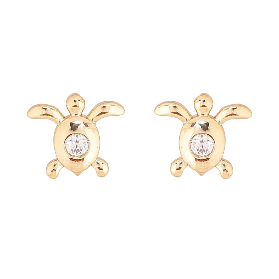 Серьги Xuping цвет Позолота 14K пусеты Черепашки фото №1