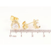 Серьги Xuping цвет Позолота 14K пусеты Кристальные сердечки фото №2