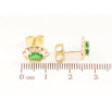 Серьги Xuping цвет Позолота 14K пусеты Узор с зелеными кристаллами фото №2 Серьги Xuping цвет Позолота 14K пусеты Узор с зелеными кристаллами фото №2