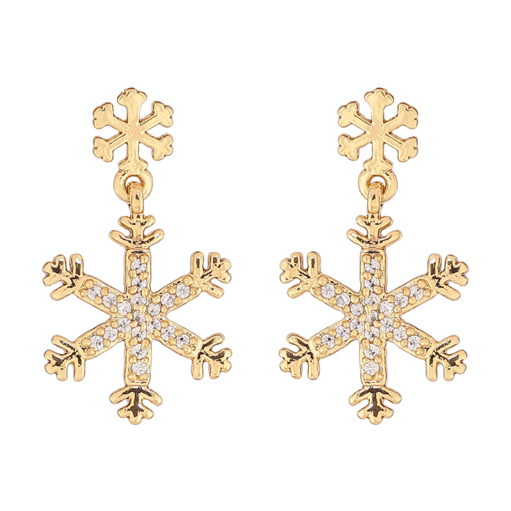 Серьги Xuping цвет Позолота 14K пусеты Снежинки фото №18 Серьги Xuping цвет Позолота 14K пусеты Снежинки фото №18