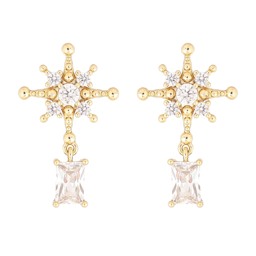 Серьги Xuping цвет Позолота 14K пусеты Декоративные звезды с кристаллами фото №1 Серьги Xuping цвет Позолота 14K пусеты Декоративные звезды с кристаллами фото №1